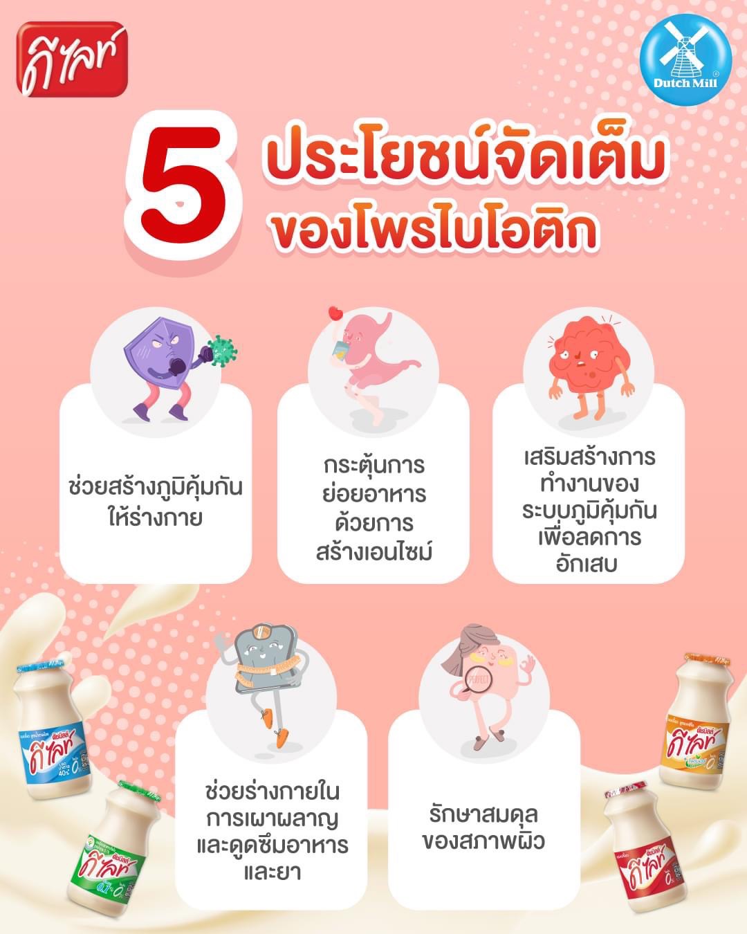 5 ประโยชน์จัดเต็มโพรไบโอติก